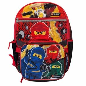 LEGO ™️ Ninjago Kids School Backpack 18” w/ Matching Lunchbag 2019